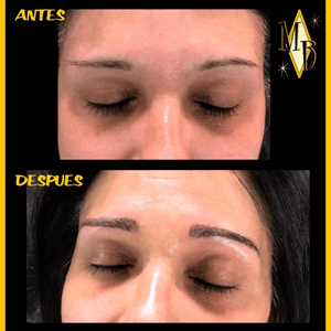 Eyebrow definition in microblading.