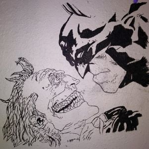 Holy Smokes Batman! 2018 (black sharpie)Artist: Jewel K.M. Nevels (age 15)JEWELS WILD ART