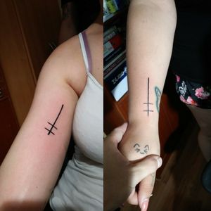 Friends tattoo Marylin Manson Cross 