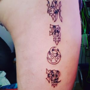 Family zodiac and planet signs #familytattoo #zodiactattoo 
