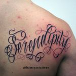 Serendipity#freehandtattoo #script #lettering #custom #flow #tattoooftheday #amsterdamtattooer #backtattoo 