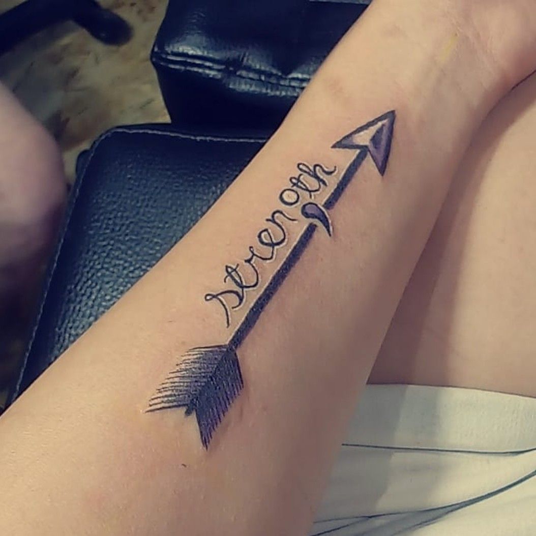 tattoo-uploaded-by-jazmin-steele-this-is-an-arrow-with-strength-and-a-semi-colon-done-by-jay-russel-lucky76-tattoodo