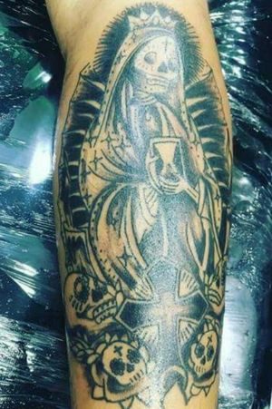 Tattoo la Santa muerte old School por Leandro_contreras