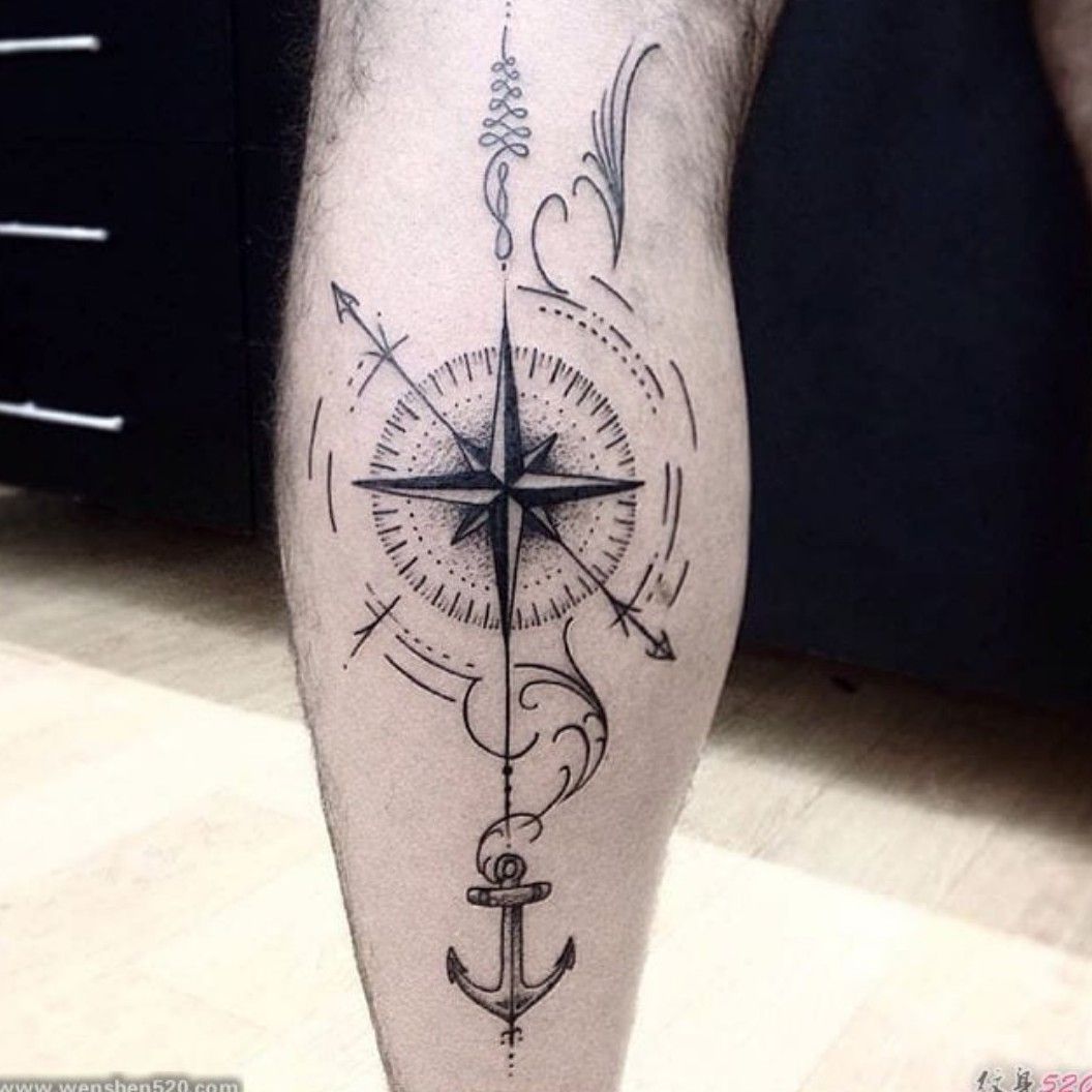 Татуировка компас роза ветров