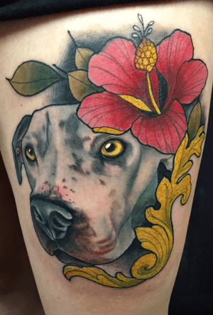 Dog Portrait  neotraditional / if you want to see more of my work go to instagram and follow me @joshhtattoo