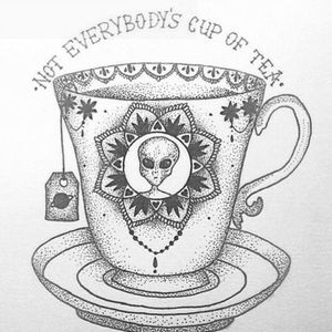 #dotworktattoos  #alientattoo  #teacuptattoo #teacups  #noteveryone'scupoftea 