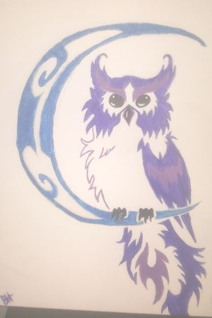 Tribal Owl painting I did.