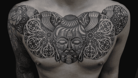Buddhist Tattoo Design On Chest  Tattoo Designs Tattoo Pictures