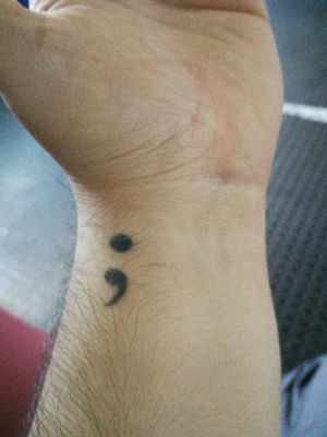 Tattoo for overcoming a depression with suicide attempts#Semicolon #Depression