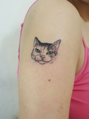Tattoo for @lasaladelpanico_tattoo #cat #montevideo #uruguay #animaltattoo 