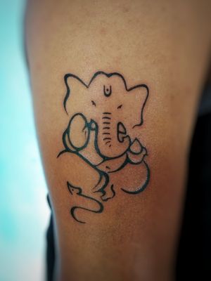 Ganesha minimal tattoo design