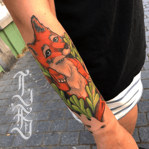 Done by @lbatattoos - Resident Artist @swallowink @iqtattoogroup #tat #tatt #tattoo #tattoos #tattooart #tattooartist #color #colortattoo #neotraditional #neotraditionaltattoo #newschool #newschooltattoo #fox #foxtattoo #foxylady #ink #inkee #inkedup #inklife #inklovers #art #bergenopzoom #netherlands