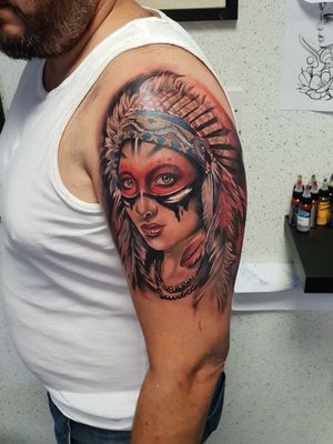 Native American lady from today