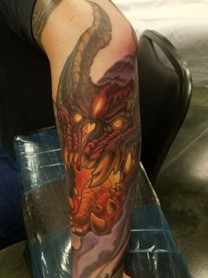 Balrog/Diablo inspired color demon tattoo 