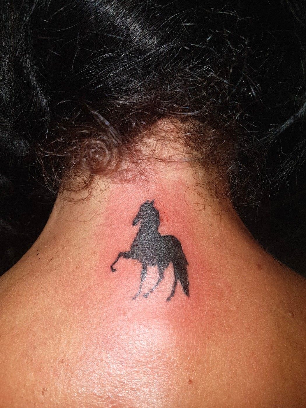 Tattoo uploaded by Dragons Lair Tattoo - Martin's Page • Small horse tattoo  done today in remembrance of a horse she recently lost • Tattoodo