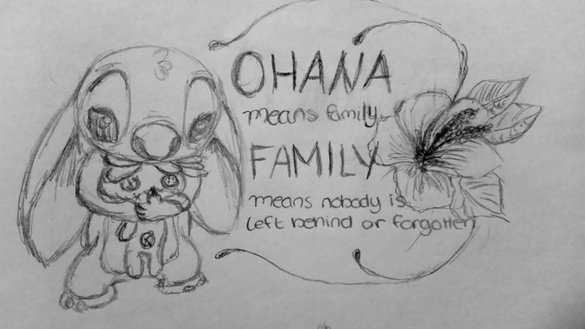 lilo and stitch drawing ohana