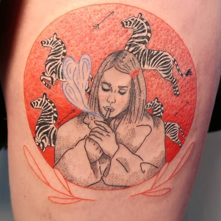 Mendls box from The Grand Budapest Hotel tattooed on