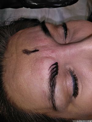 Microblading brows cosmetic makeup 