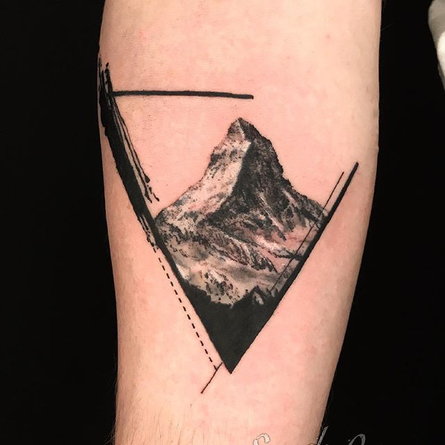 Colorado Color Mountain Abstract Tattoo  Best Tattoo  Piercing Shop   Tattoo Artists in Denver