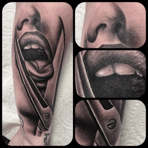 Scissors and tongue horror piece #brighton #tattooshop #uktattoo #uktta #tattoo #tattoostudio #tattooartist #blackandgreytattoo #blackandgrey #bng #ink #bngink #bnginksociety #realism #elitecartridges #realismtattoo #realistic #realisticink #fkirons #kurosumi #worthing #lancing #kurosumiink #ezcartridgeuk #kwadron #kwadronproton 
