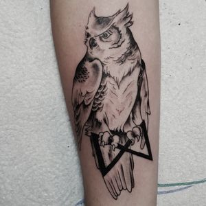 Owl with Dagaz rune