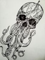#octopus #skull #drawing