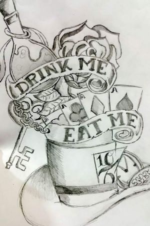 #aliceinwonderland #design #sketch #eatme #drinkme
