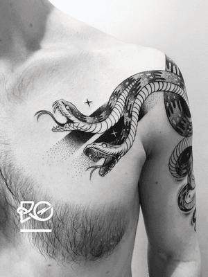By RO. Robert Pavez • Lysergic snake • done in @inkdistrictamsterdam - 🇳🇱 2018 #engraving #dotwork #etching #dot #linework #geometric #ro #blackwork #blackworktattoo #blackandgrey #black #tattoo #fineline