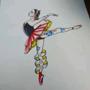 American Traditional ballerina 