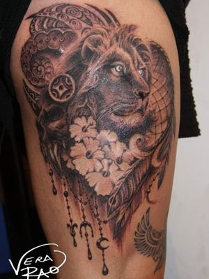 Lion mandala tattoo

