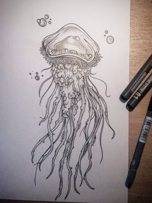 Medusa. By me.#medusa #animal #sea #Savage #blackandgrey #Flash 