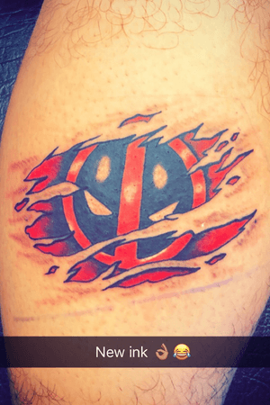 Sick deadpool tattoo i got in columbus, Ga                by G/3