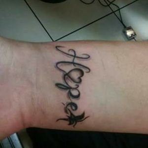 Tattoo uploaded by Emily Calabretta • #hope #tattoo #hopetattoo #wrist # wristtattoo #butterfly • Tattoodo