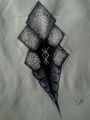 I draw an idea of tattoo if u take it, say it ;) #idea #Runes #point #pointillism 