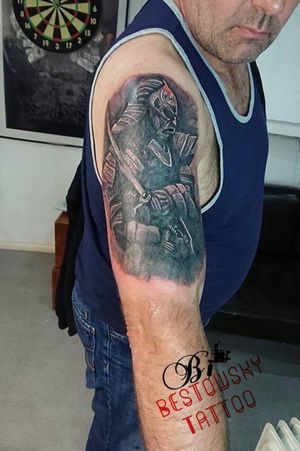 Samurai warrior.. #ink #inked #newink #tattoo #realistictattoo #realistic #artist #blackandgrey #blackandgreyrealistic #tattooed #tatt #tattoocommunity #inkart #tattooer #tattoo_artwork #tattoolife #tattooink #tattoodesign 