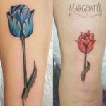 Tulip tattoos #amsterdam #amsterdamtattoo #realistic #tattoo #margoatir