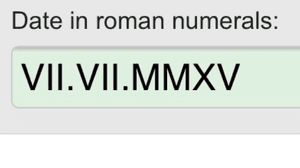 Date my grandma passed in roman numerals