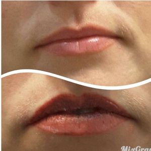 Before and after lipliner 