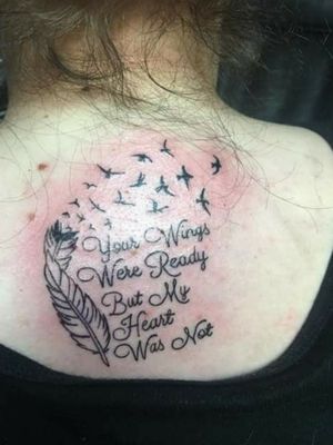 Upper back tattoo (my second tattoo {approx. 2 years old}
