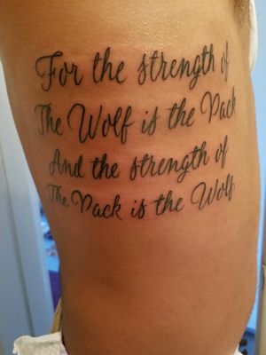 Strength of the wolf