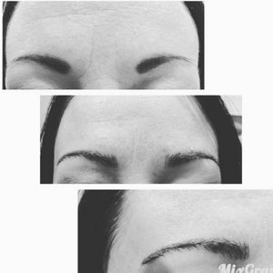 Before and after Microblading session 