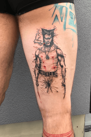 Wolverine sketch tattoo 
