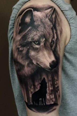 #wolfhead #wolftattoo #wolf