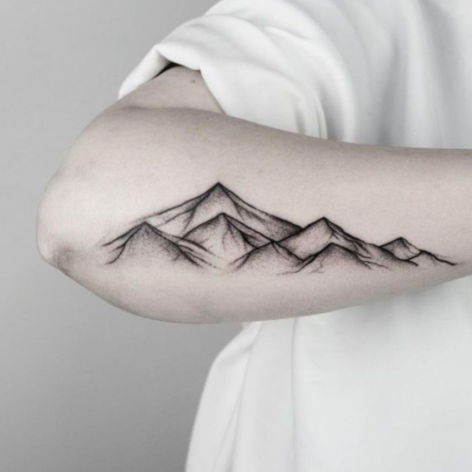 Abstract mountain tattoo with geometric  TRIPPINK Tattoos  Facebook