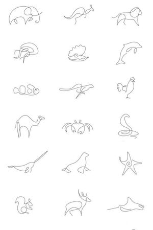 #singleline #singlelinedesign #tattoodesign #linework #abstract #abstracttattoo #AbstractTattoos #animals #animaltattoo 