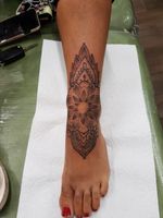 Ornamental ankle/foot mandala