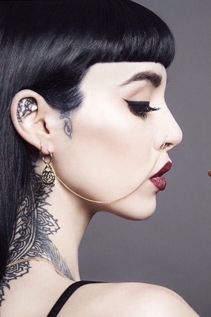 lil snake sideburn for babysugartrap  Behind ear tattoo Face tattoo  Small face tattoos