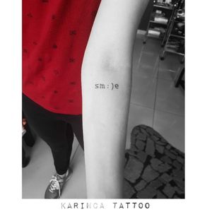 "s m : ) e" Instagram: @karincatattoo #smile #lettering #arm #thin #minimal #little #tiny #dövme #istanbul #turkey #tattoo #tattoos #tattoodesign #tattooartist #tattooer #tattoostudio #tattoolove #ink #tattooed #girl #woman #tattedup #inked 