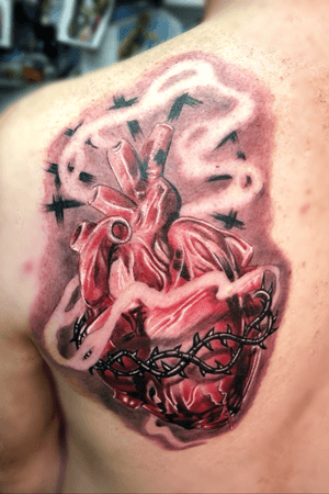 Anatomical sacret heart... custom design and tattoo 