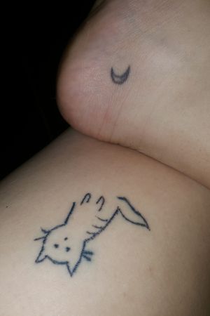Crescent moon was my first stick and poke